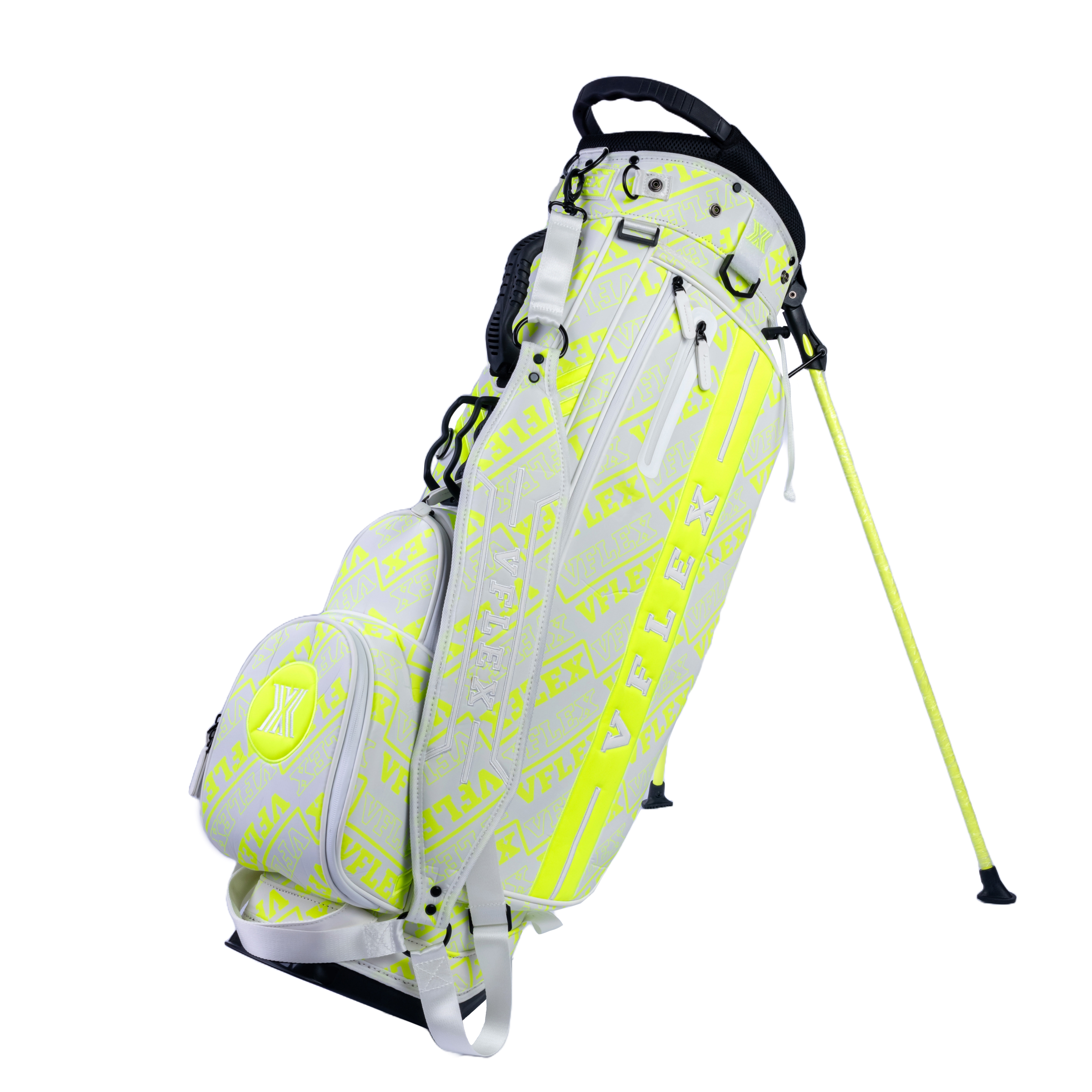 ARA Golf VFLEX "Emergency Series" Stand Bag | Neon Volt & White